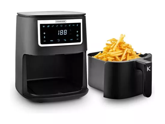 Fritreuse Sans Huile De 4l Noire Avec 8 Programmes Airmed4 Black De Kitchencook