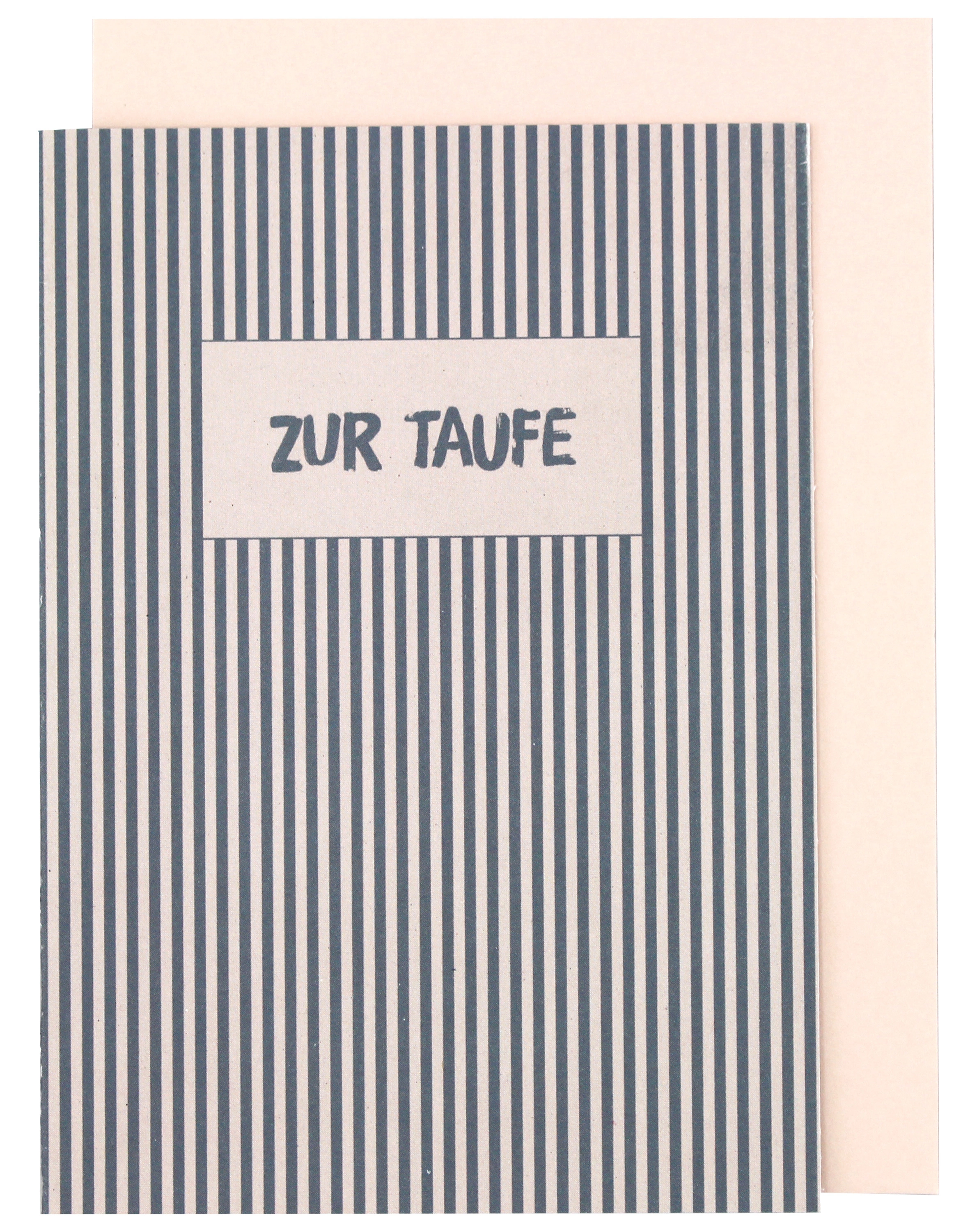 Klappkarte ZUR TAUFE 2er-Set in blau/rose