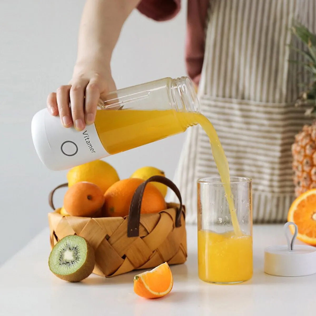 Universal Tasse à Jus Créative Portable - Blanc