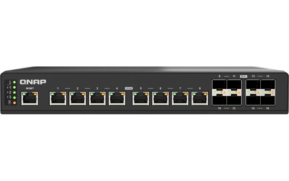 SFP+ Switch QSW-IM3216-8S8T 16 Port<br>Netzwerk-Switch Managed 10G Ethernet (100/1000/10000) Schwarz