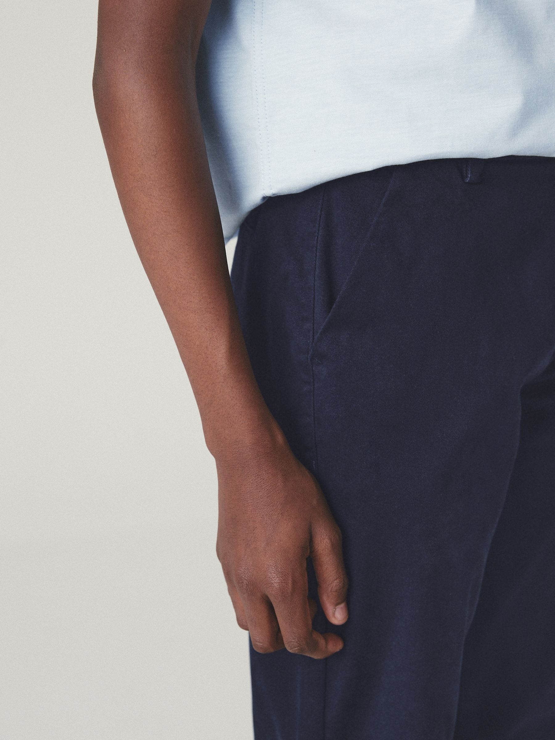 Donkerblauw - Stretchy chino's (3-17jr)