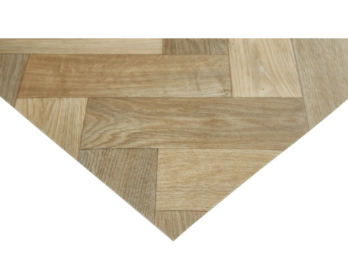 PVC vloer Reuzen visgraat parket look naturel FB532 300 cm breed (per meter verkocht)