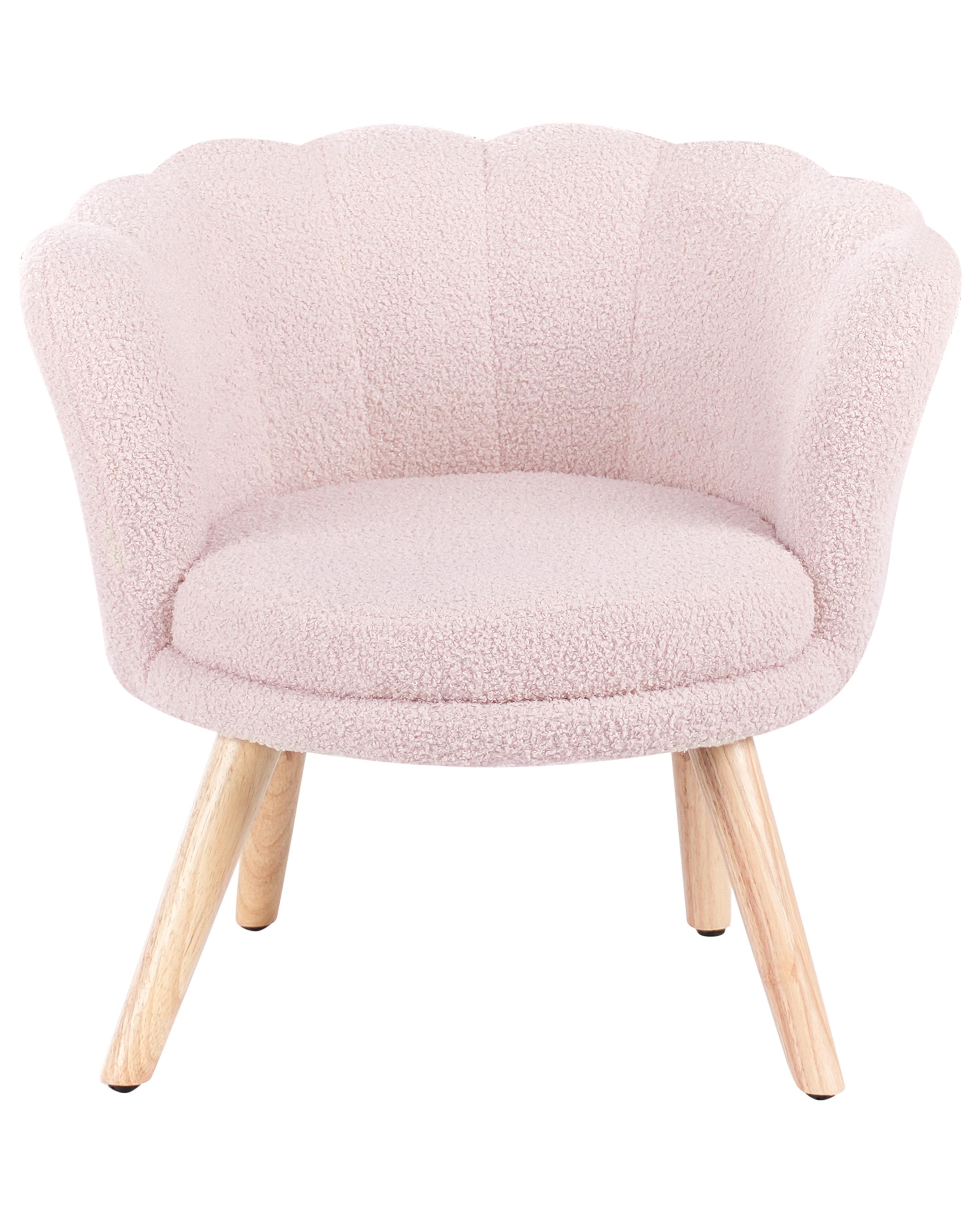 Kinderfauteuil HALBY Bouclé Pastelroze