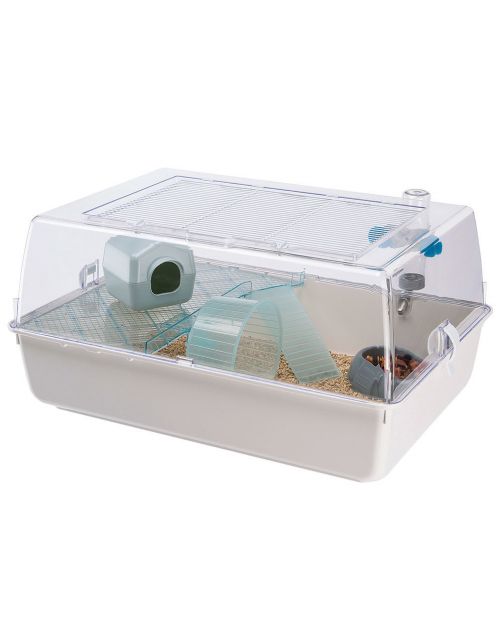 Ferplast Hamsterkooi Mini Duna Kompleet - Dierenverblijf - 55x39x27 cm Assorti