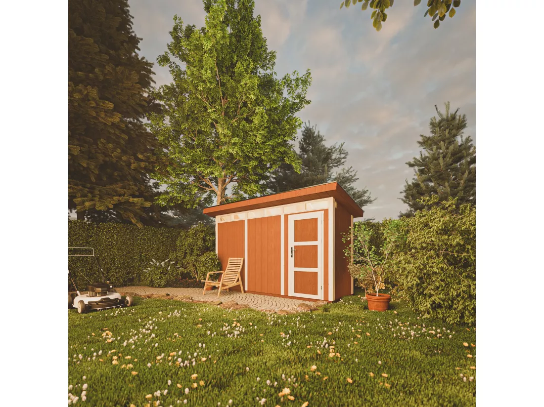 Abri de Jardin Qualité Premium 4m² /L161xL412xH239 cm - Timbela M902-TUNDRA GREY