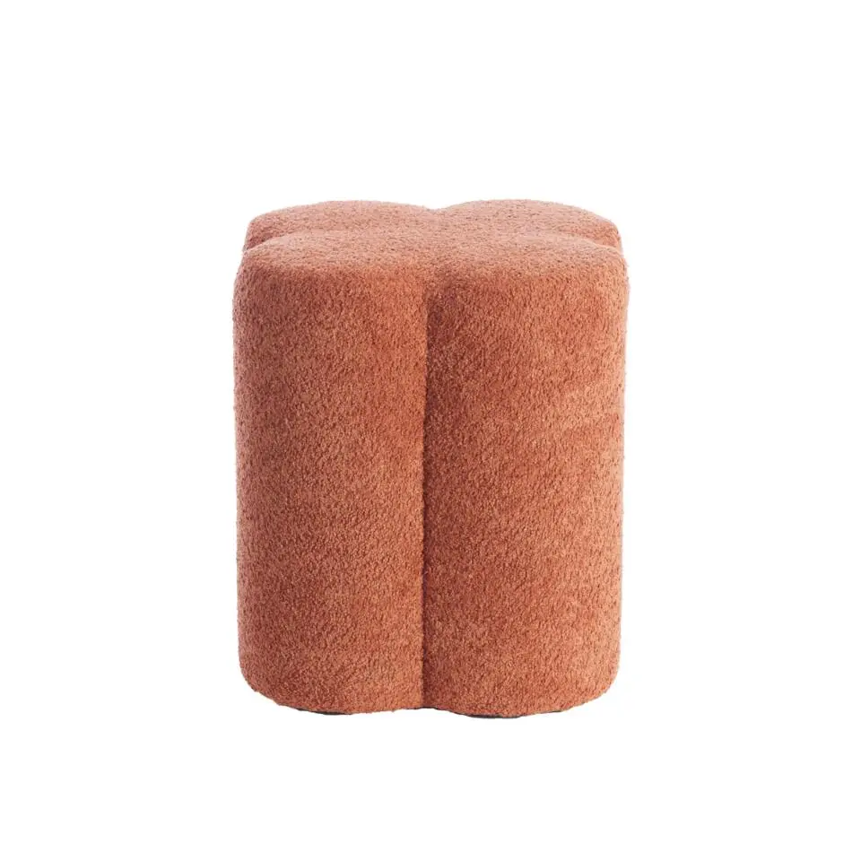 Light & Living - Nalani poef 38x38x45 cm stof - terracotta