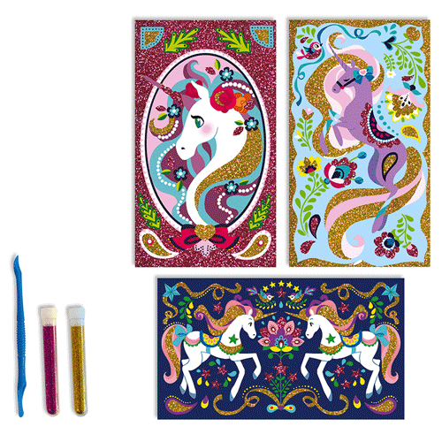 Janod knutselset glitter eenhoorns
