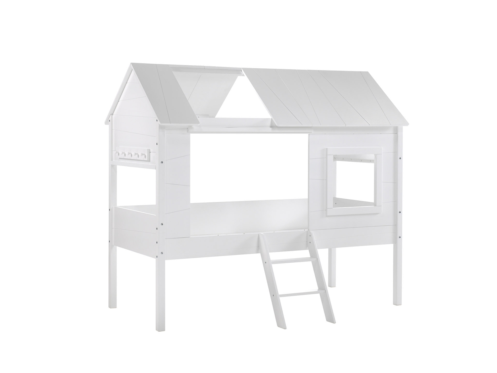 Baumhaus-Bett CHARLOTTE - weiß - mit Lattenrost - 90x200 cm