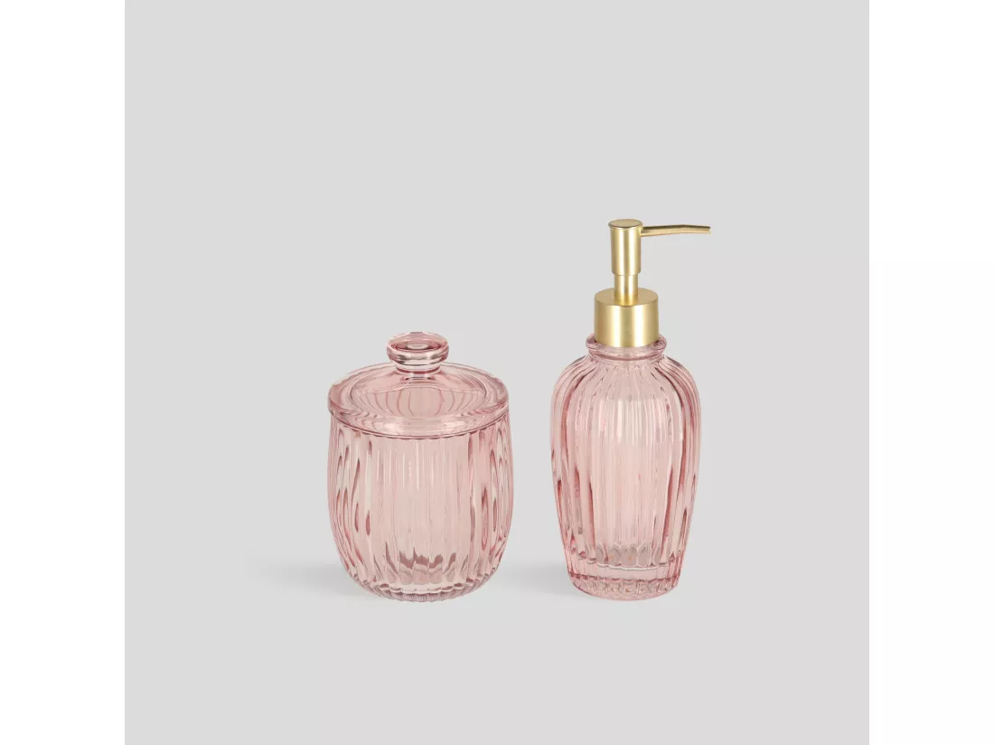 Distributeur De Salle De Bains Matina rose foncé 13.5 x 10.2