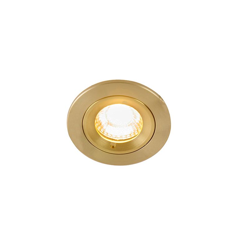 Moderne inbouwspot goud rond IP44 - Xena