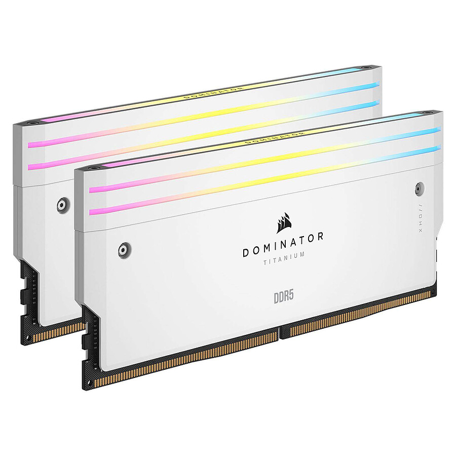 Corsair Dominator Titanium RGB White - 2 x 16 Go (32 Go) - DDR5 6600 MHz - CL32