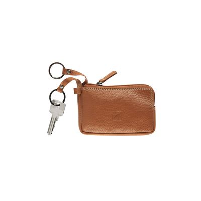 Porte-monnaie/porte-clés avec fermeture éclair Dakota - cognac - label M