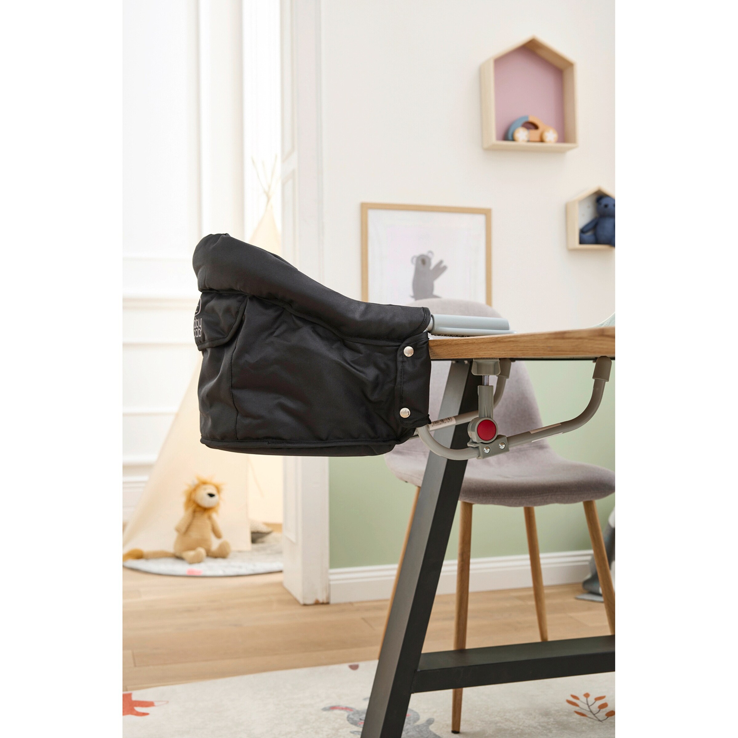 babycab Tischsitz Luca für Tischplatte Stärke 1-4 cm schwarz