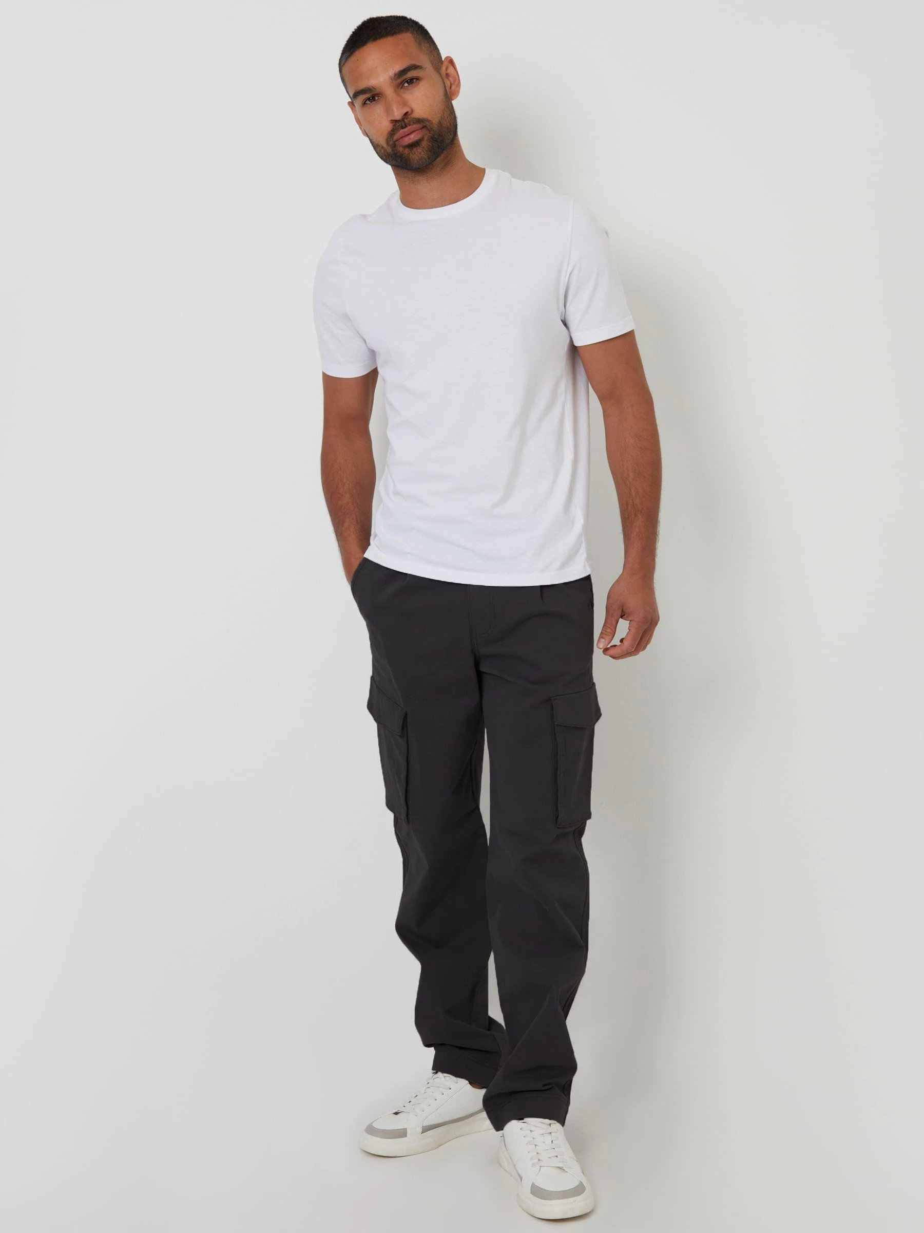 Zwart - Threadbare relaxed fit stretchy cargochino's