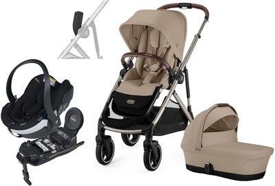Cybex GAZELLE S Duovogn inkl. BeSafe iZi Go Modular X2 Babybilstol & Base, Almond Beige/Taupe