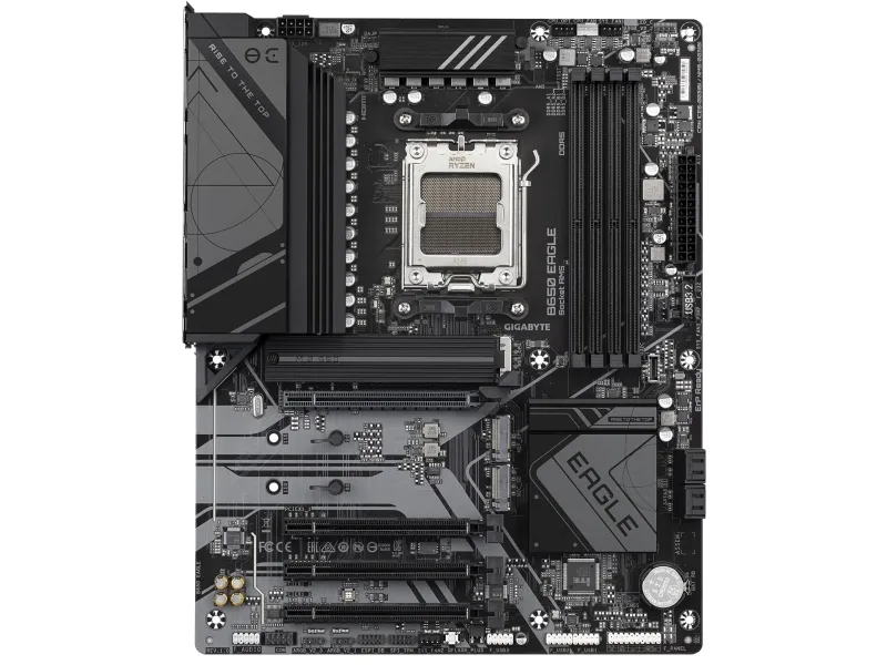 Gigabyte B650 EAGLE - Bundkort - ATX - Socket AM5 - AMD B650 Chipset - USB-C 3.2 Gen 1, USB 3.2 Gen 2, USB 3.2 Gen 1 - Gigabit LAN - onboard grafik (CPU påkrævet) - HD Audio (8-kanaler)
