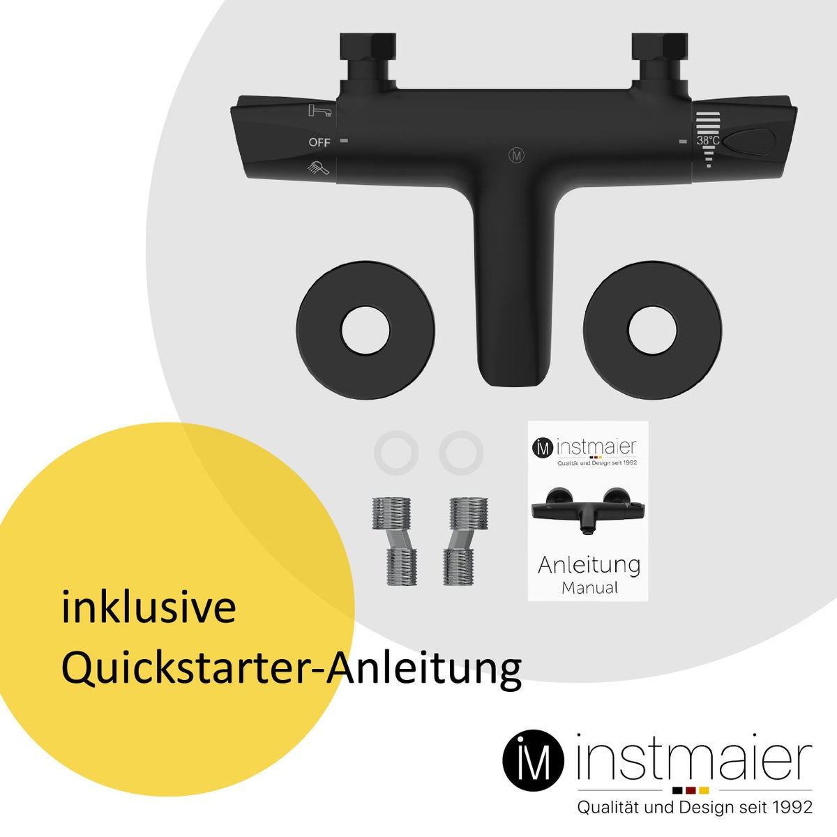 Instmaier badthermostaat T2, zwart
