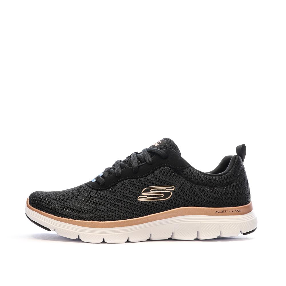 Skechers Chaussures de Sport Noir/Or-Rose Femme Skechers Flex Appeal