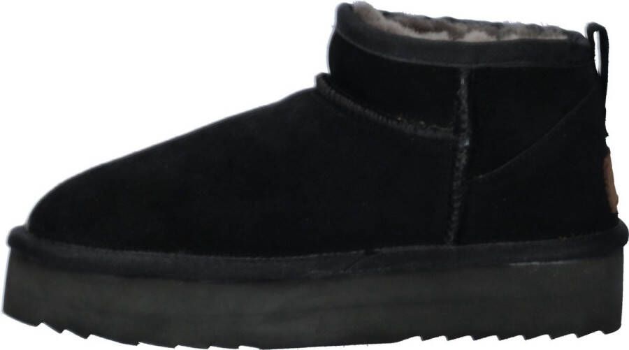 WARMBAT Vachtlaarzen Dames Durack Plateau Maat: 38 Materiaal: Suède Kleur: Zwart