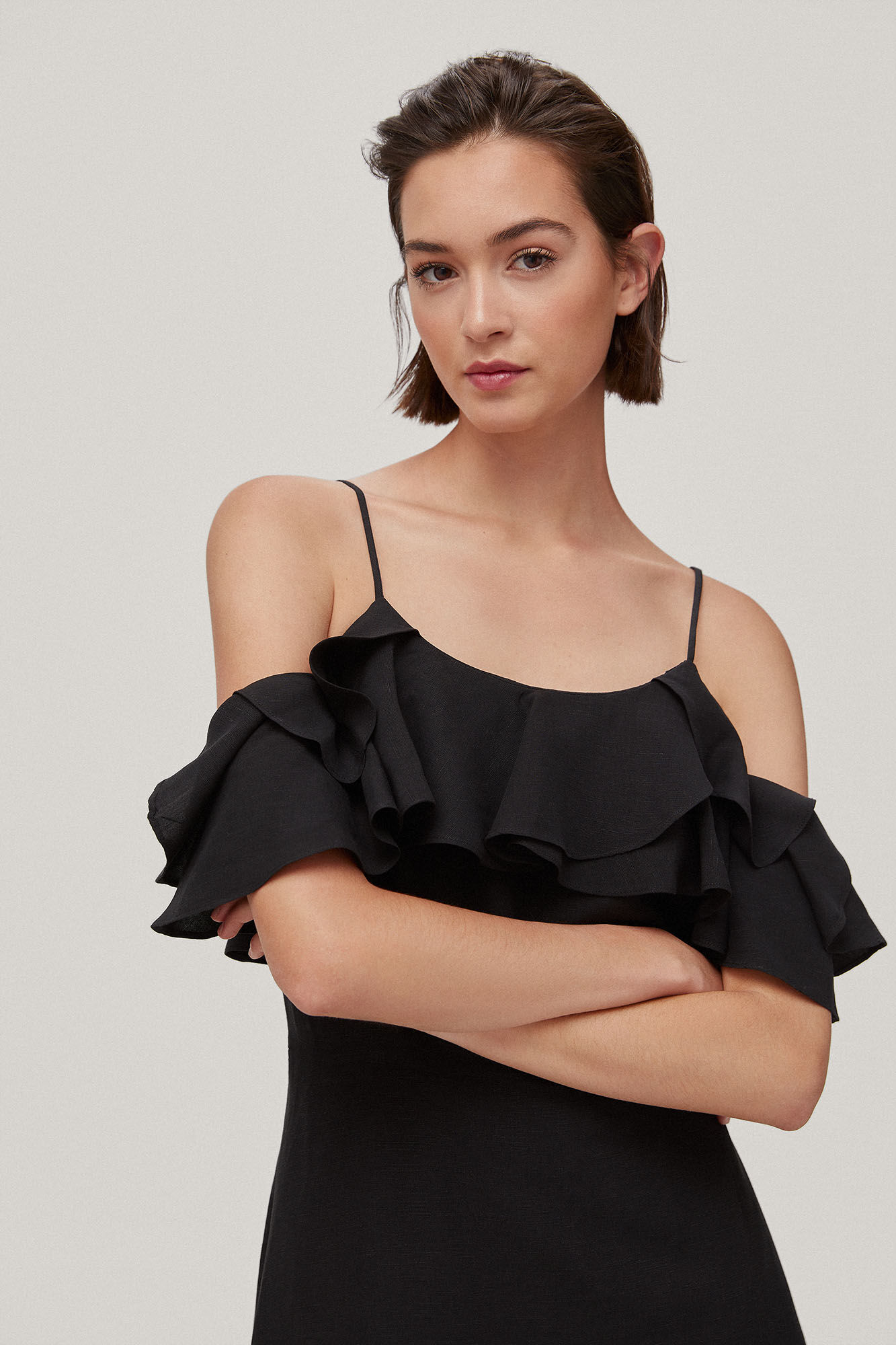 Vestido fluido voador - Preto