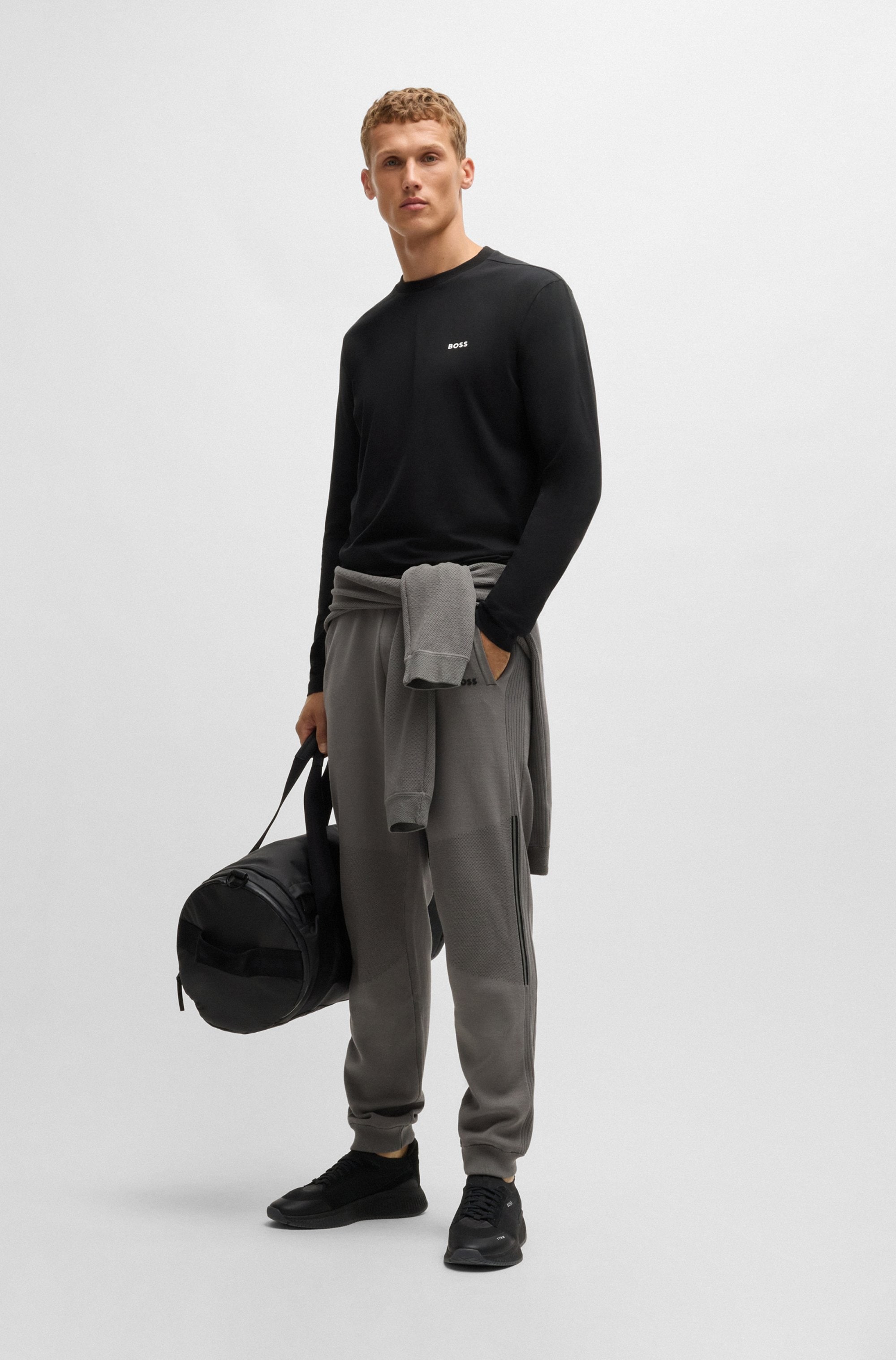 BOSS GREEN Langarmshirt »Tee Long«, mit Rundhalsausschnitt