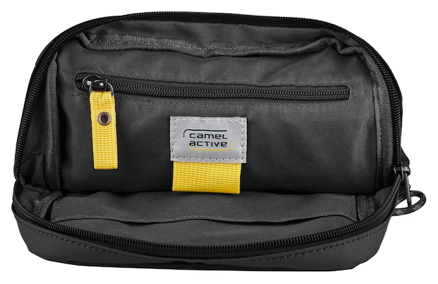 camel active Umhängetasche »Explore« wasserabweisendes recyceltes Nylon und reflektierende Reissverschlüsse