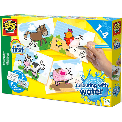 Ses creative magische kleurplaten - boerderijdieren - 4st
