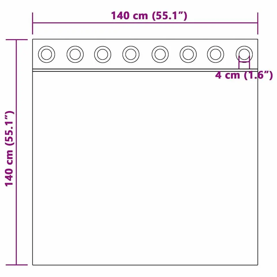 vidaXL Gordijnen met ringen - Donkergroen - 140x140 cm - Fluweel - 2 Stuks