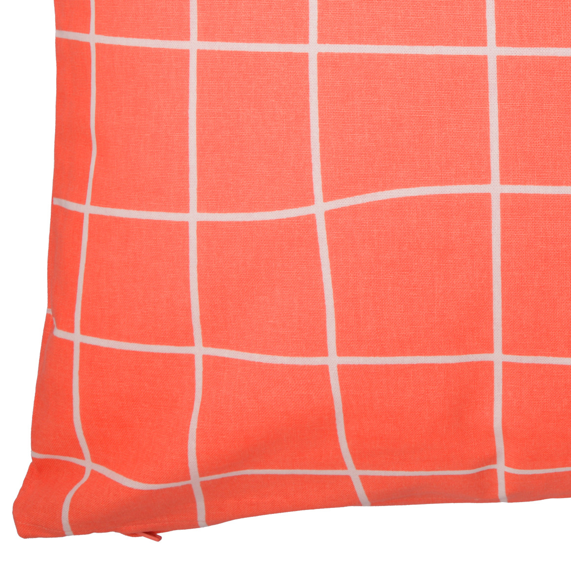 My Home Kissenhülle mit Karo-Muster hellorange