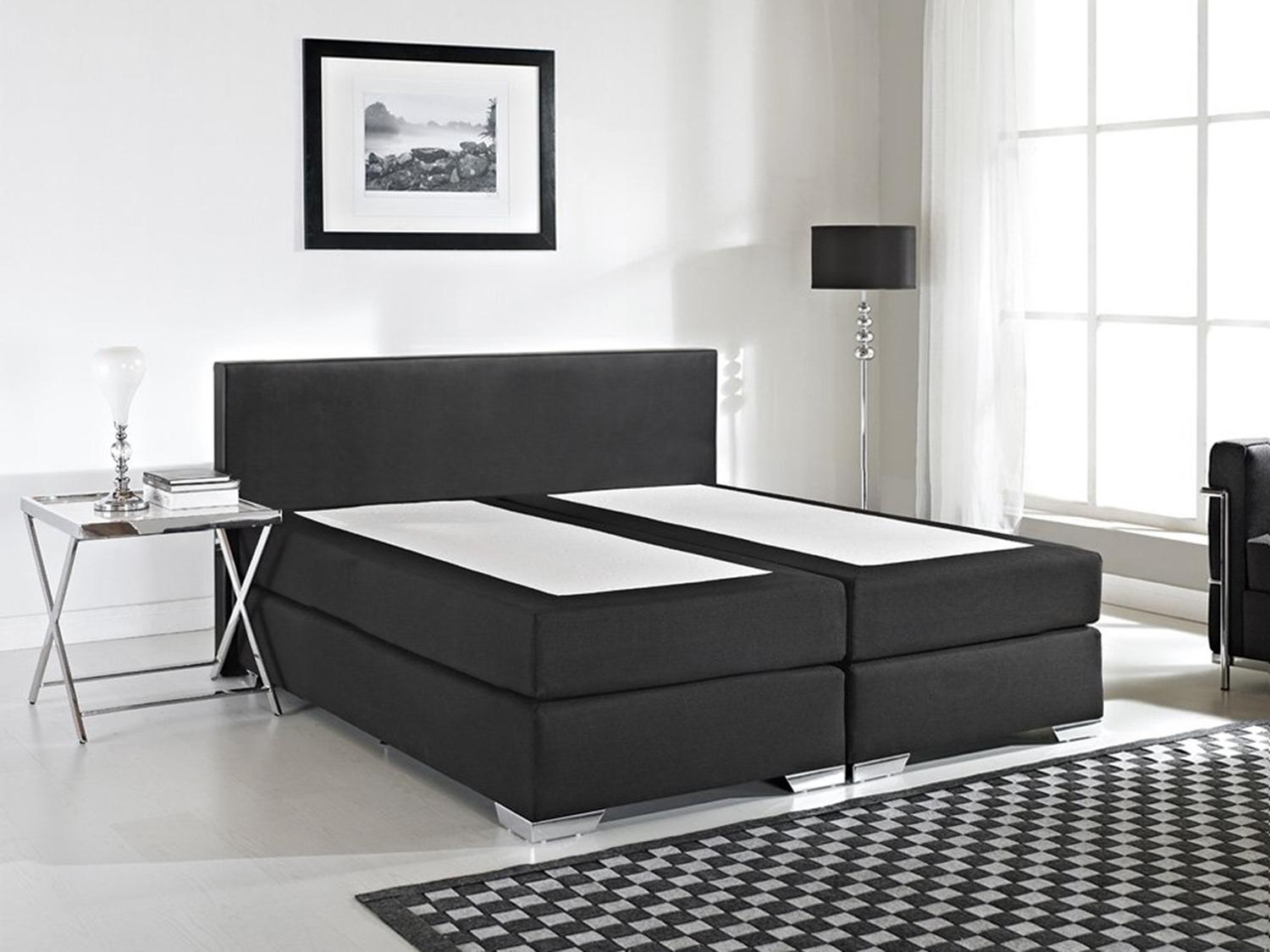 Boxspring Kunstleer PRESIDENT 180 x 200 cm Zwart