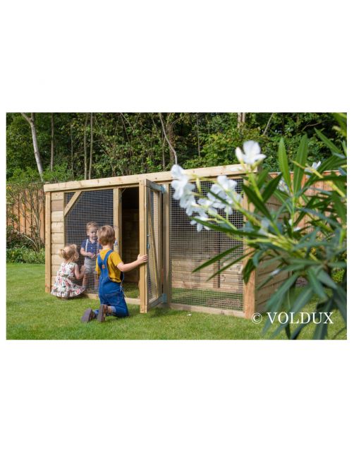 Voldux Dierenren Britt - Dierenverblijf - 260x130x132 cm Bruin