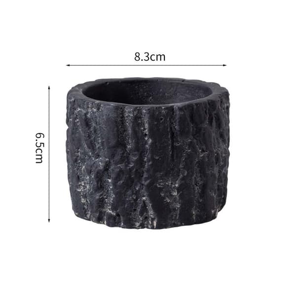 INF Klatredyr Matbolle Klatredyr Matboks Stubbe Skål - Naturlig Design for Reptiler og Amfibier Sort