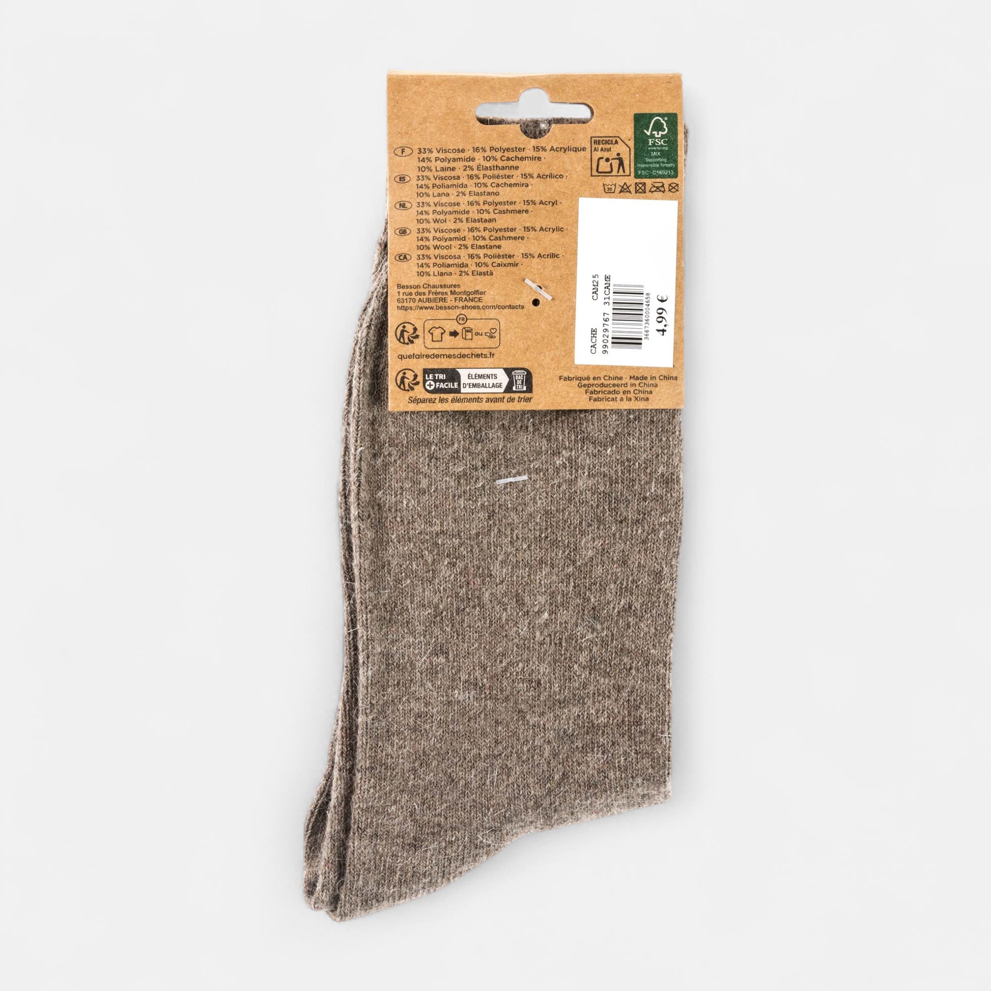 Chaussettes Femme camel