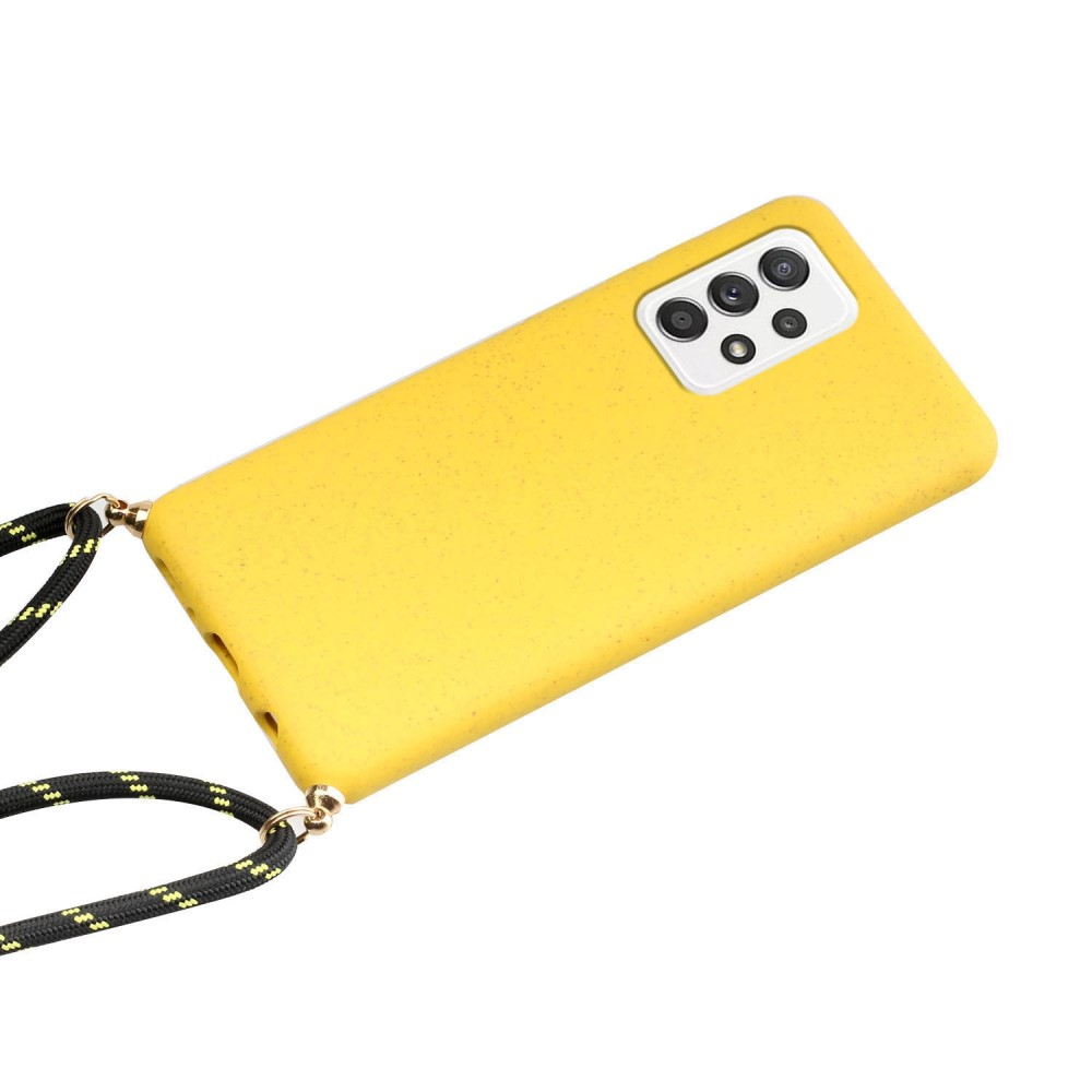 Samsung Galaxy A33 5G Necklace Bio Gummi Case Hülle Eco Friendly Nachhaltig Kompostierbar   Handykette (150cm) - Gelb
