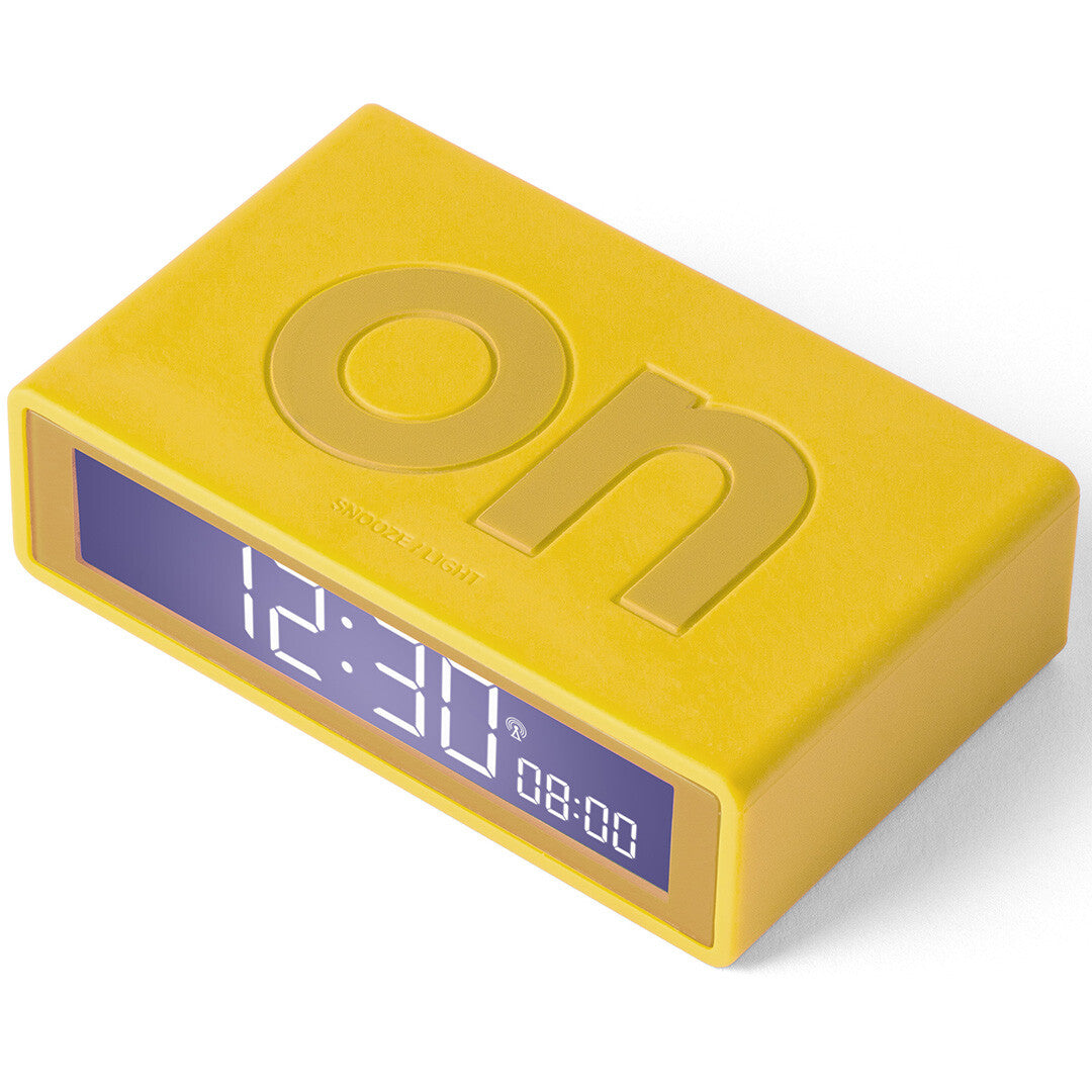 Lexon flip classic digitale wekker - yellow