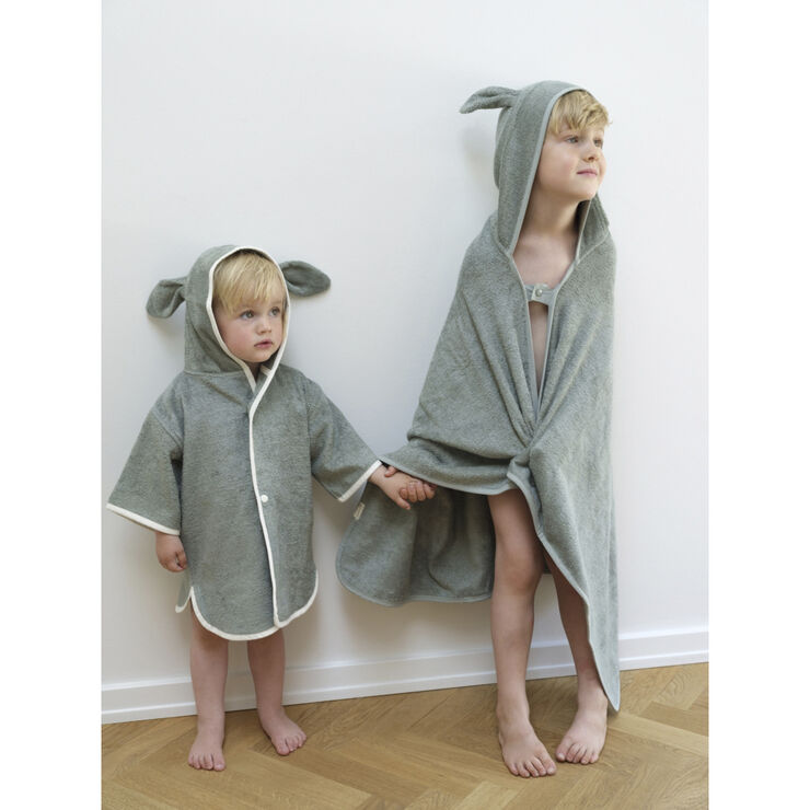 Fabelab Poncho-robe - Baby - Bunny - Eucalyptus Eucalyptus