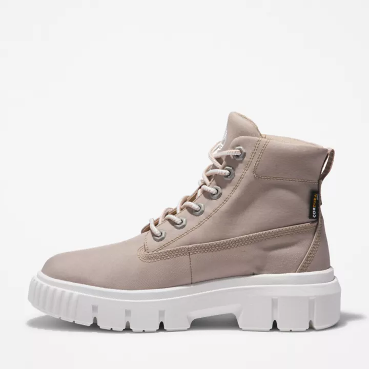 Bottine à lacets mi-haute Greyfield pour femme en beige