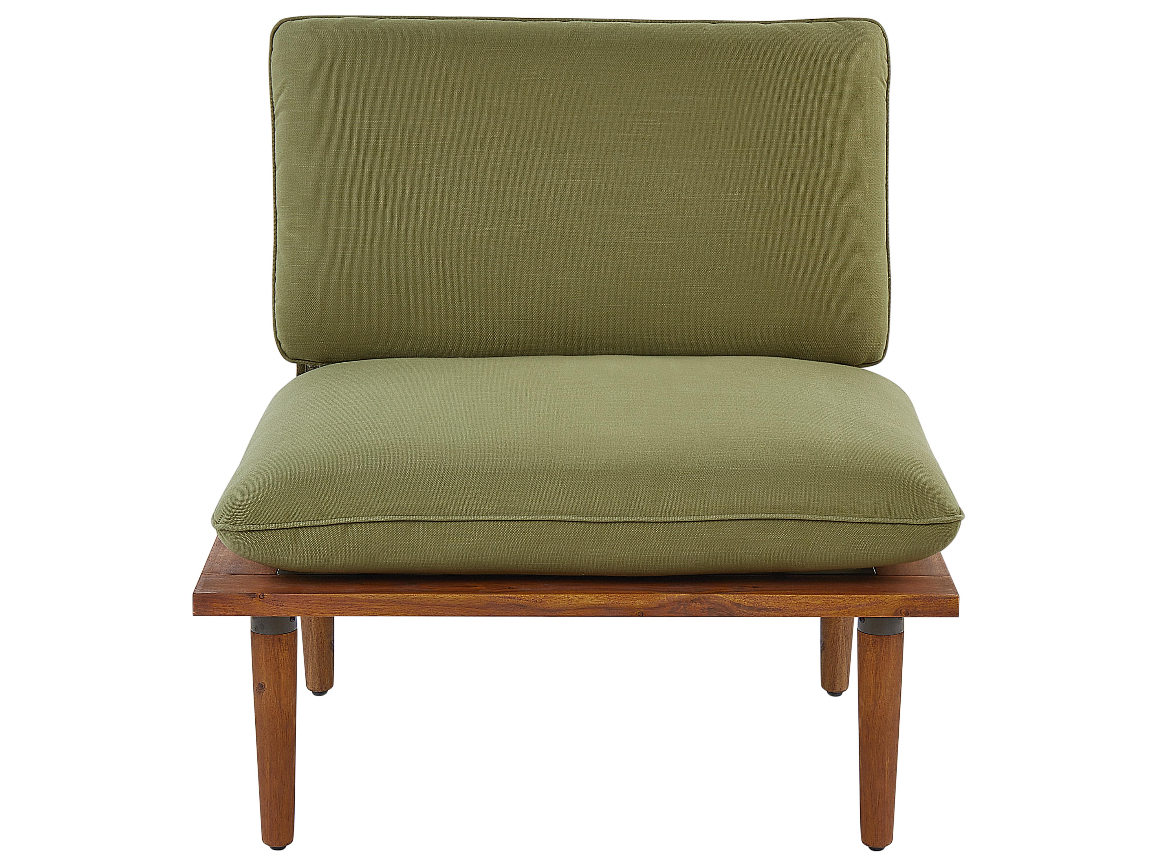 Loungeset met tafel 4-zits FRASCATI modulair Gecertificeerd acaciahout Olijfgroen