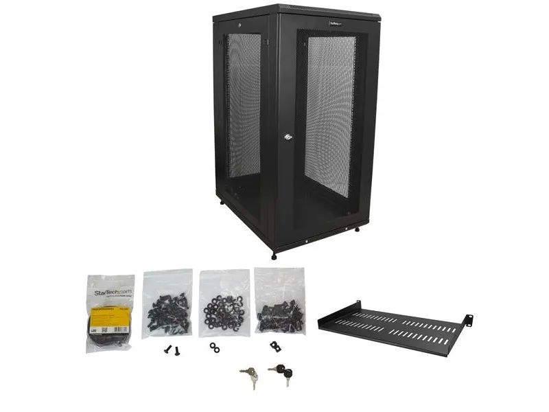StarTech.com 24U Server Rack Cabinet, 4-Post Adjustable Depth (2