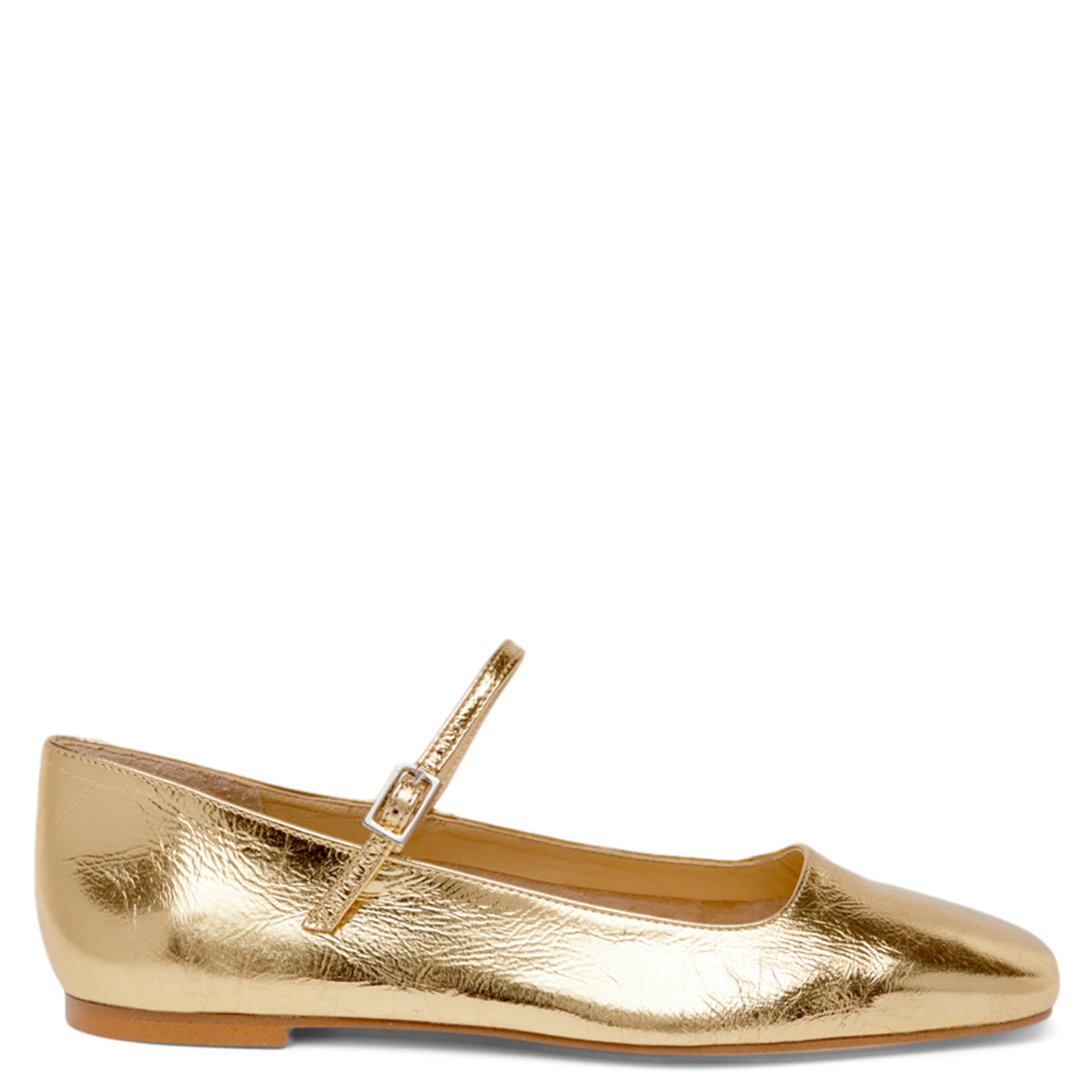 JULIETA - Ballerines en cuir métallisé | Doré