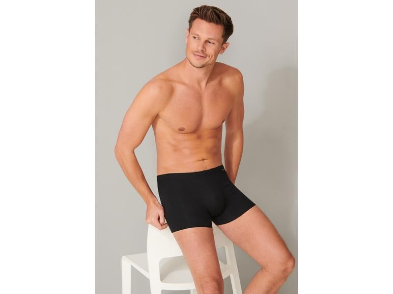 SCHIESSER Shorts Herren Laser Cut, Schwarz, L Schwarze, körpernahe Shorts für Herren