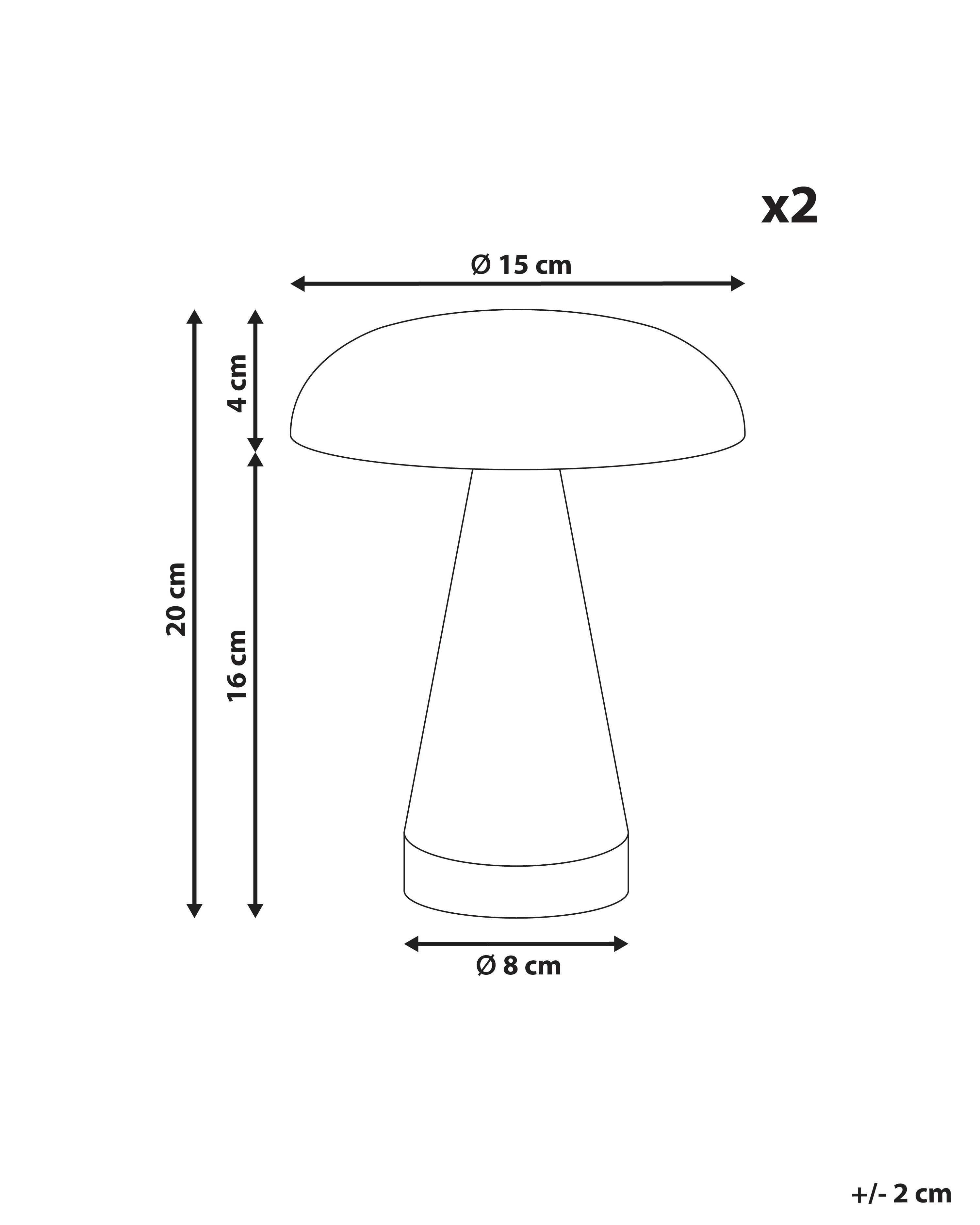 Set van 2 draadloze LED tafellampen KULFO met dimmer Metaal Goud