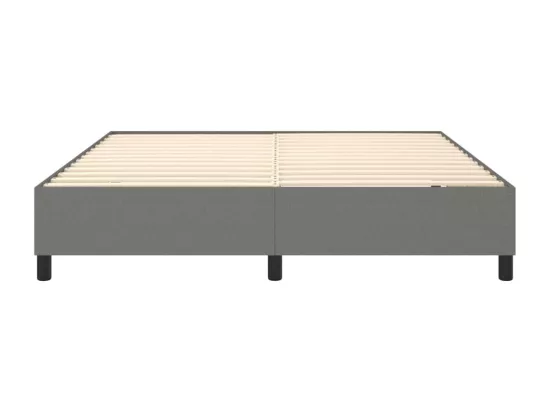 Sommier à lattes de lit Gris foncé 160x200 cm Tissu