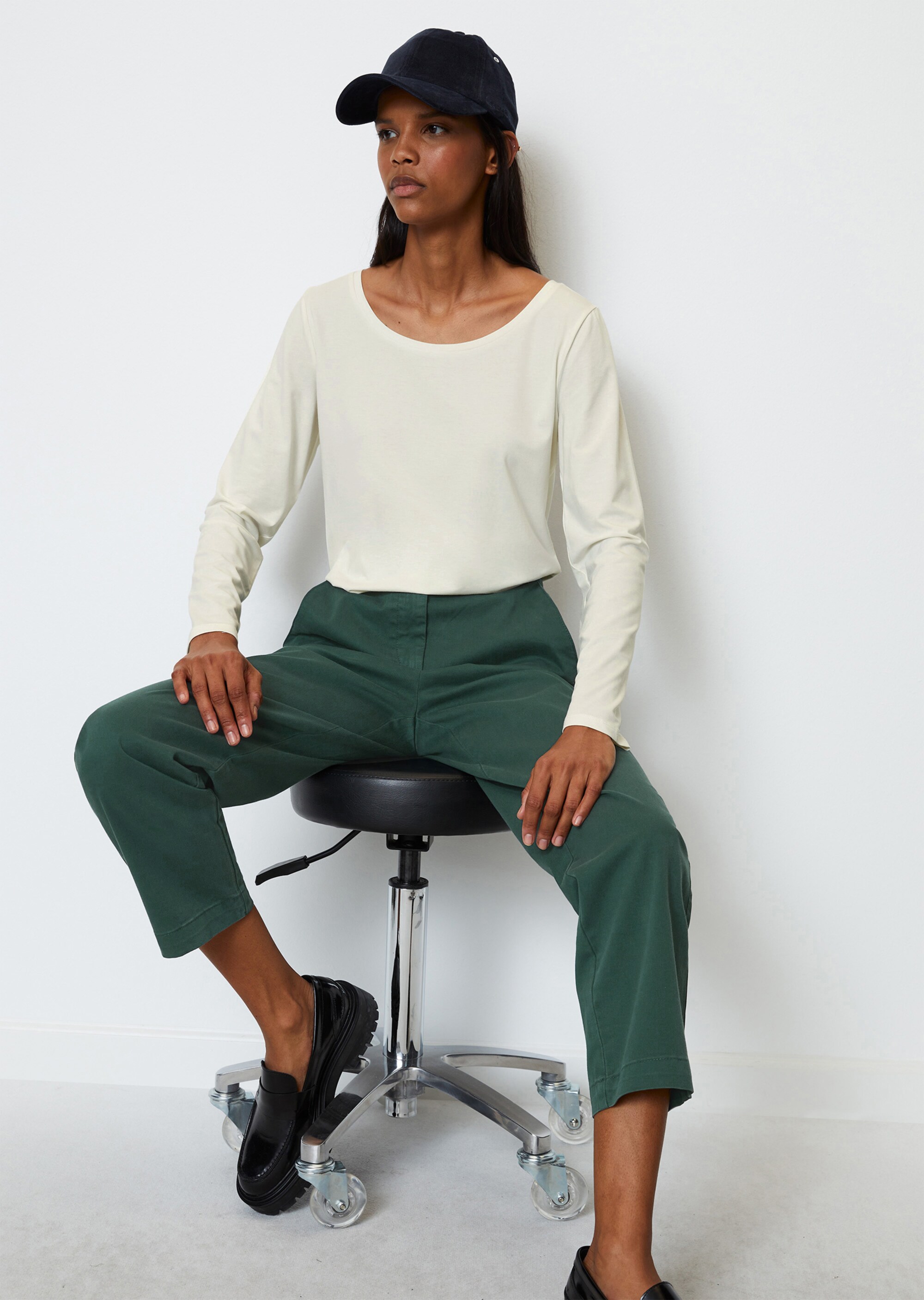Longsleeve regular aus TENCEL™ Modal-Baumwolle-Mix