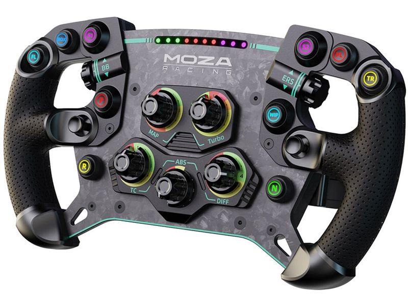 MOZA Racing Lenkrad Racing GS V2P Pele-Microfibra RS056 Lenkradaufsatz für Moza Wheelbase