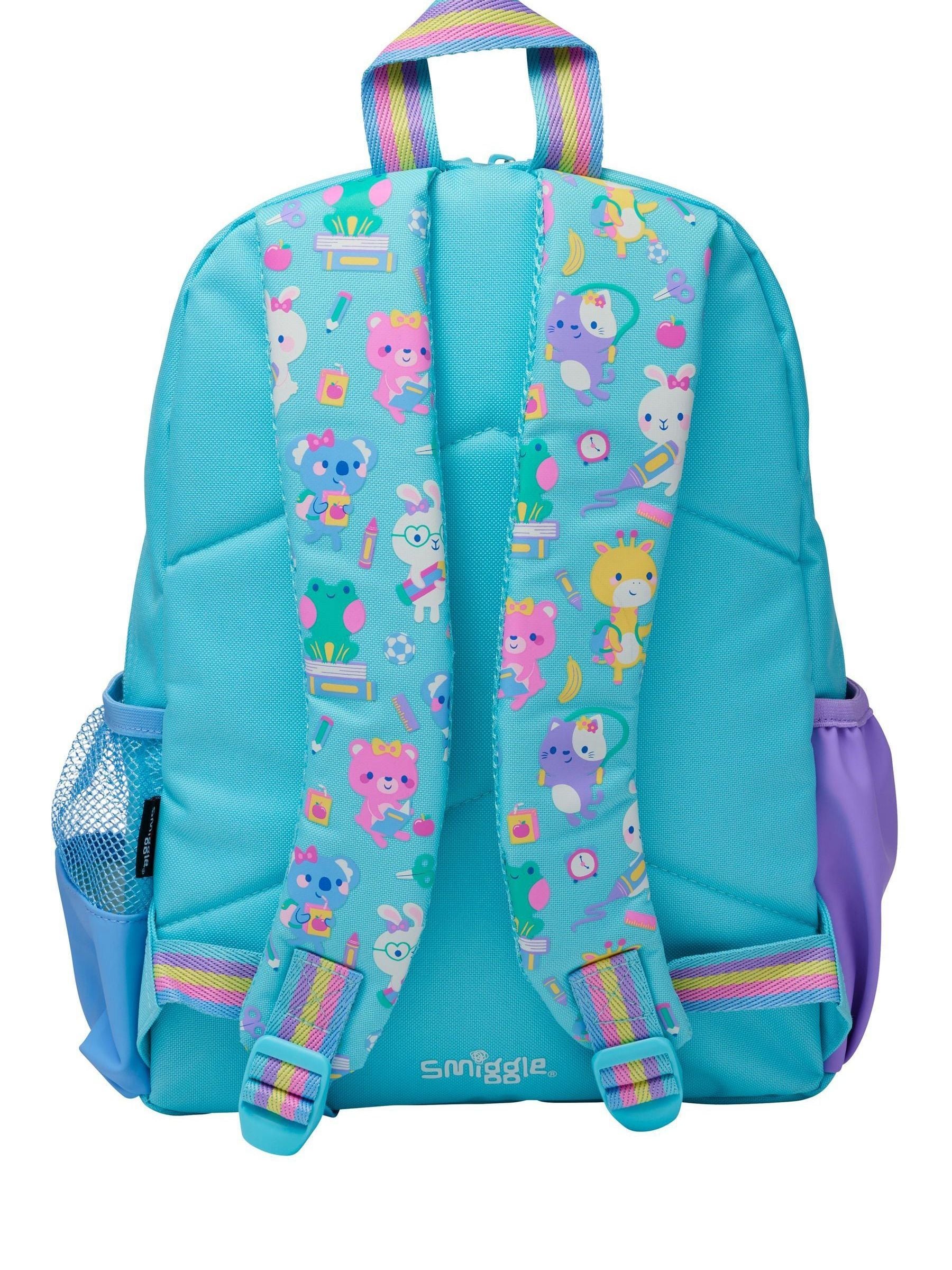 Blauw - Smiggle Ready Set Go Junior rugzak met figuurtjes