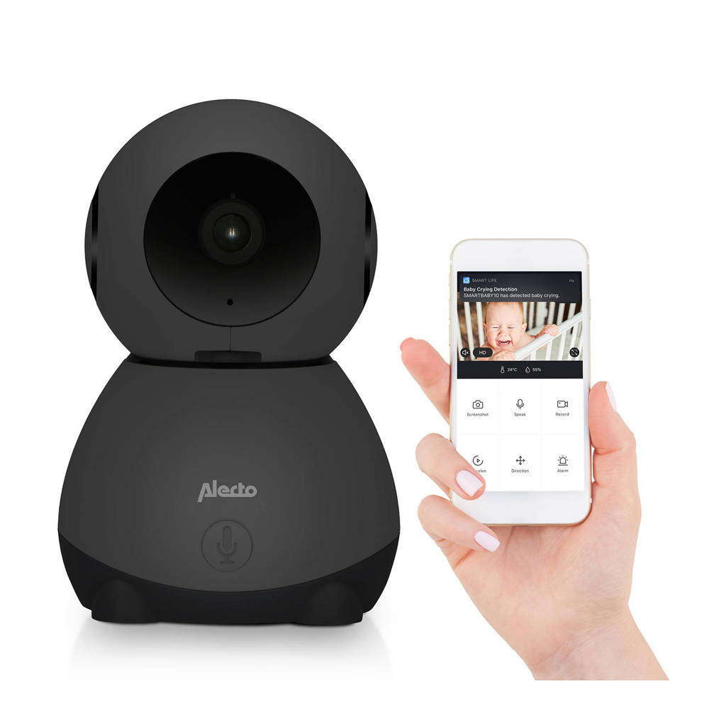 Helder beeldSMARTBABY10BK - Wifi babyfoon met camera - Zwart