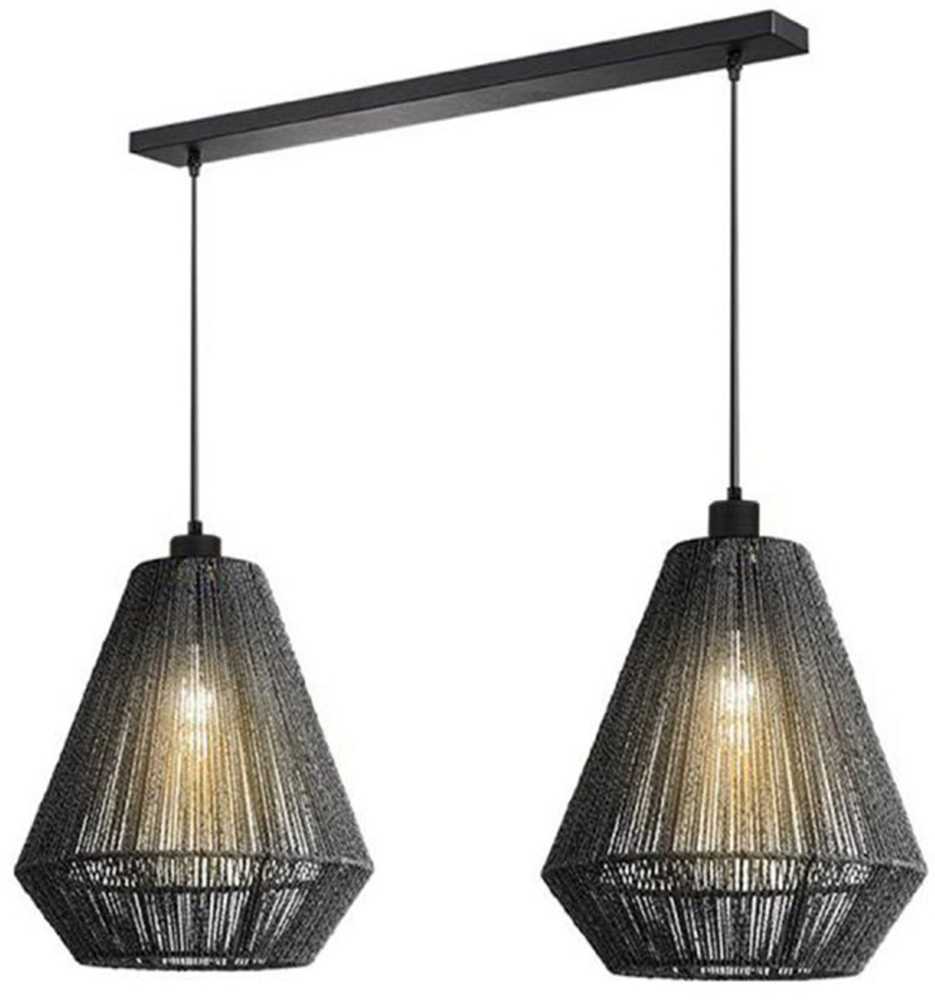 Hanglamp zwart MT-2317 Ibiza Diamond B80 x D33 cm