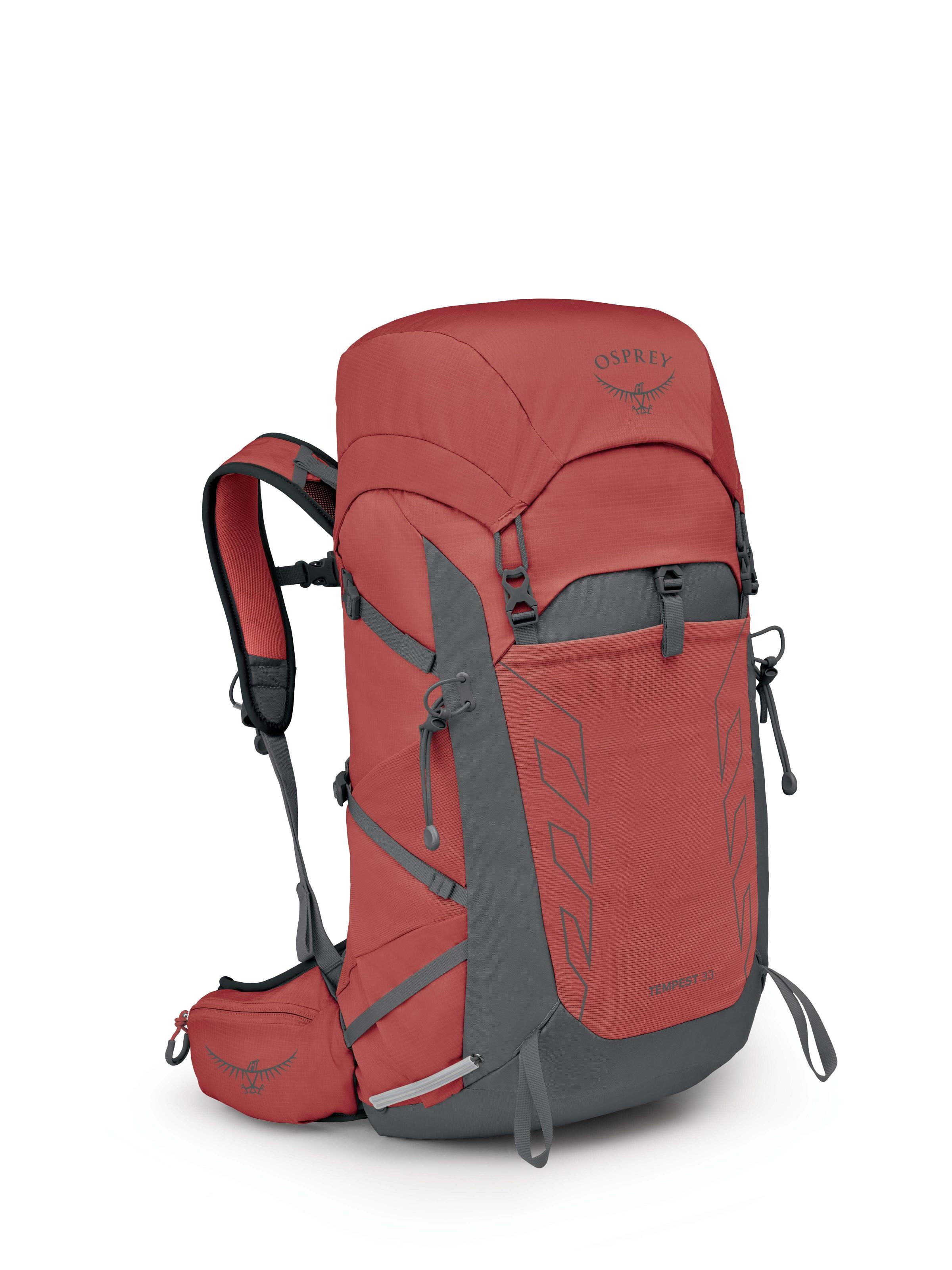 Osprey Tempest 33 Red pampas Coal Grey