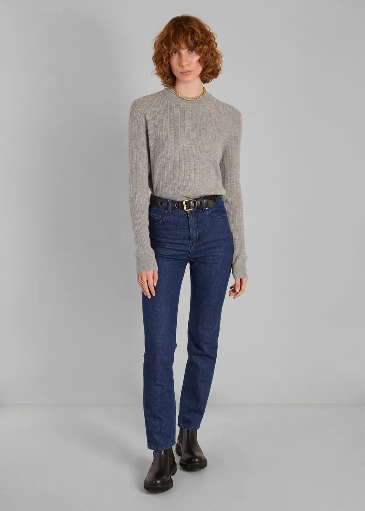 Pull en laine rainurée mérinos extrafine L'Exception Paris